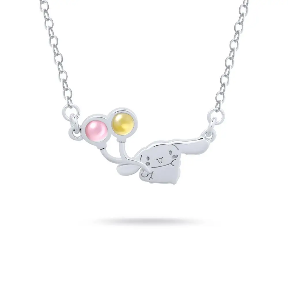 

Big Ear Dog Balloon Crystal 925 Sterling Silver Necklace