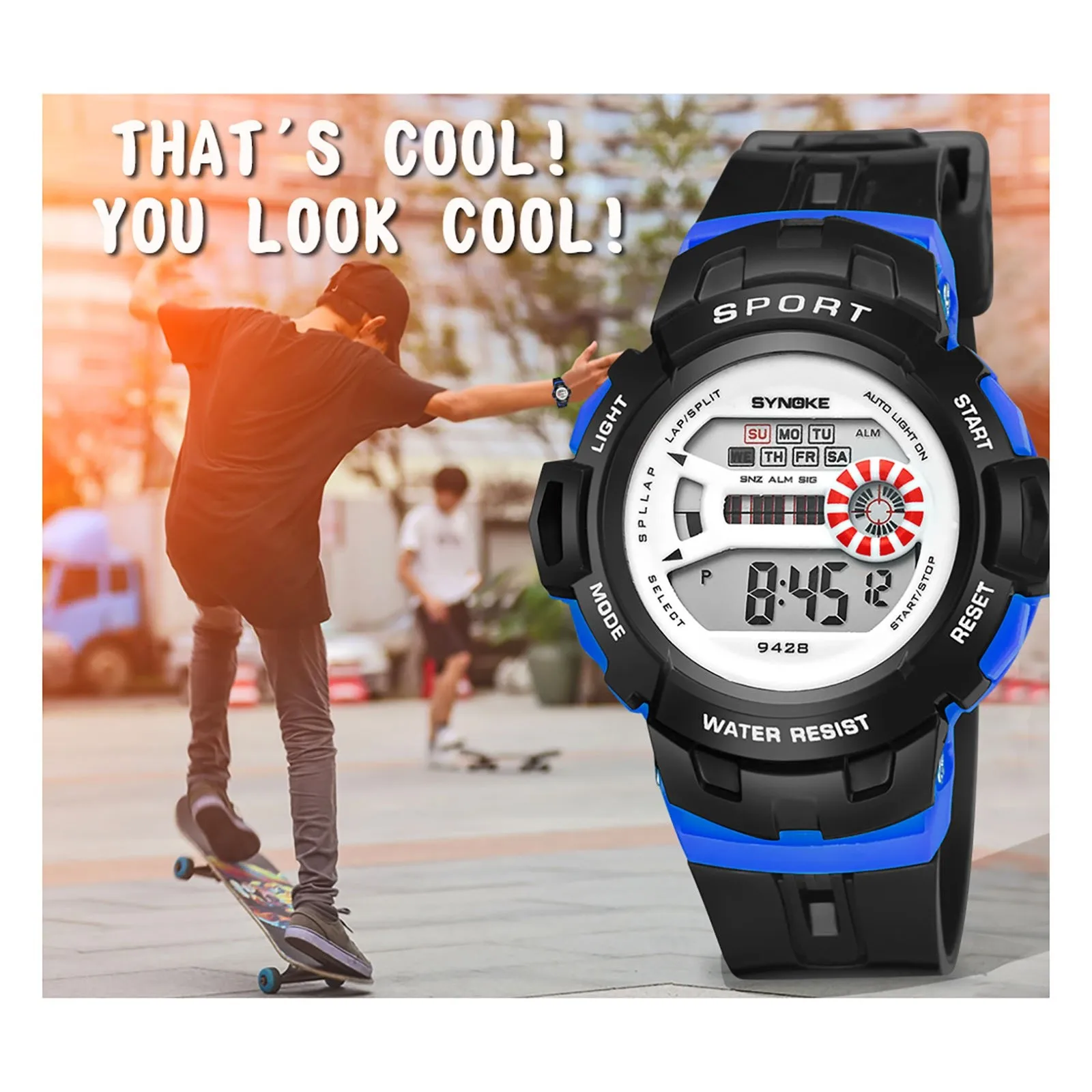 

2021 Hot Fashion Outdoor Sport Watch Men Multifunction Watches Alarm Clock Chrono 3Bar Waterproof Digital Watch Waterproof