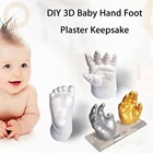 Детский набор для отпечатков ног, 3D пластырь для забрасывания, для новорожденных, нетоксичный на ощупь, для самостоятельной фотосъемки