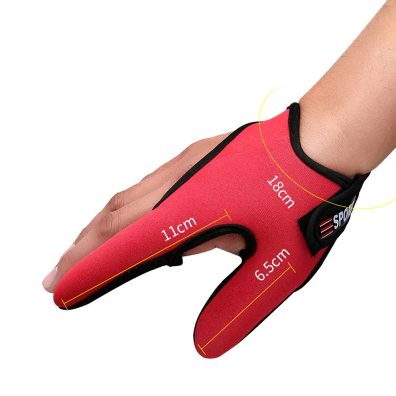 

Lead Fishing gloves 2 fingers breathable outdoor fishing gloves wearable non-slip polyester fishing glove Index protector new