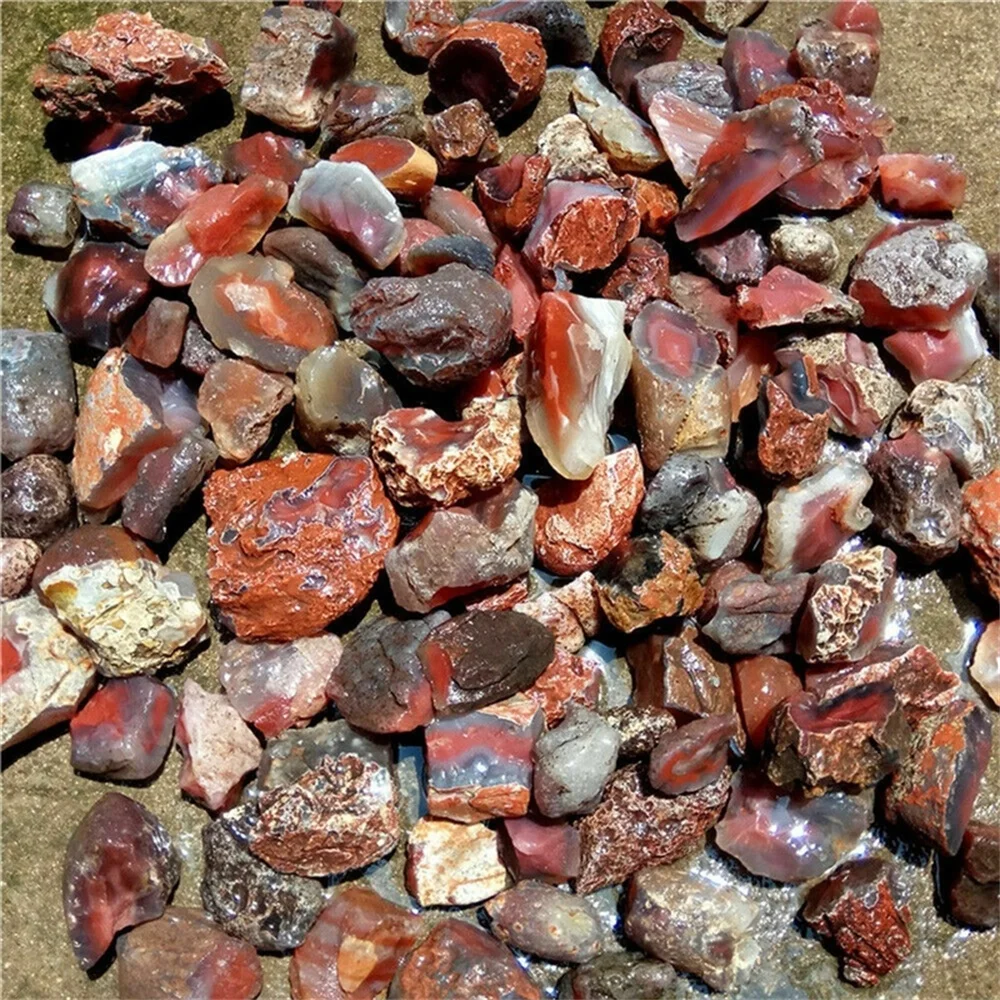 100g Bulk Lot Natural Rough Carnelian Raw Stone Crystal Red Agate Mozambique Craft Decor images - 6