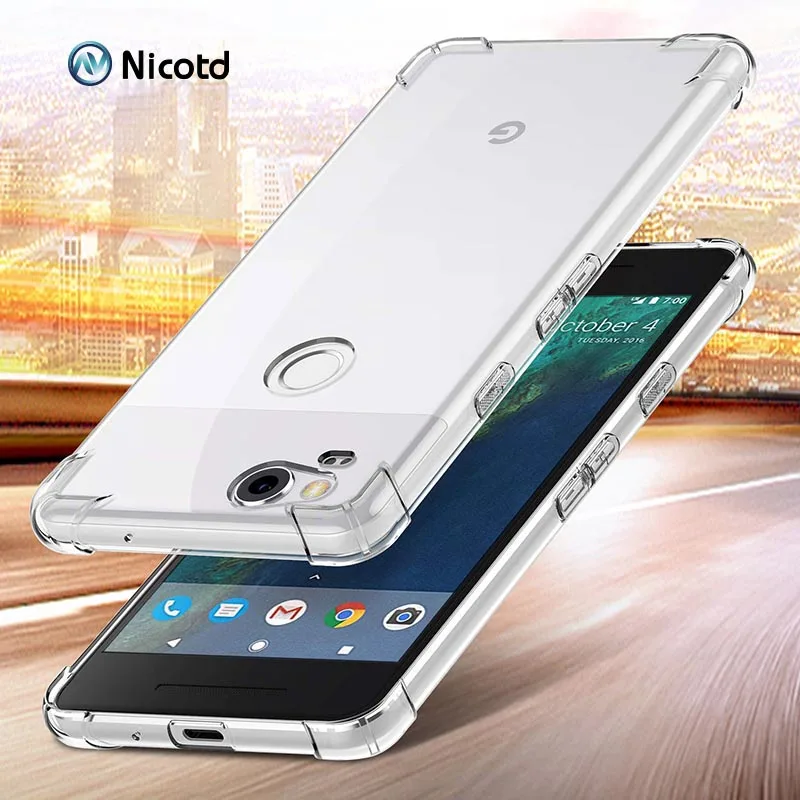 Прозрачный чехол Nicotd для Google Pixel 2 XL мягкий прозрачный силиконовый чехол/чехол 3