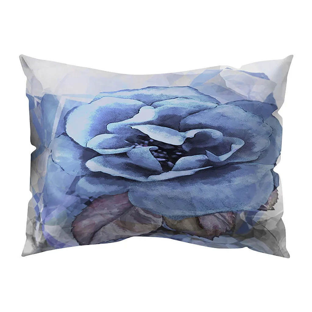 Чехол для подушки Ouneed с акварельным узором розы наволочка 30*50 см Цветочный Декор