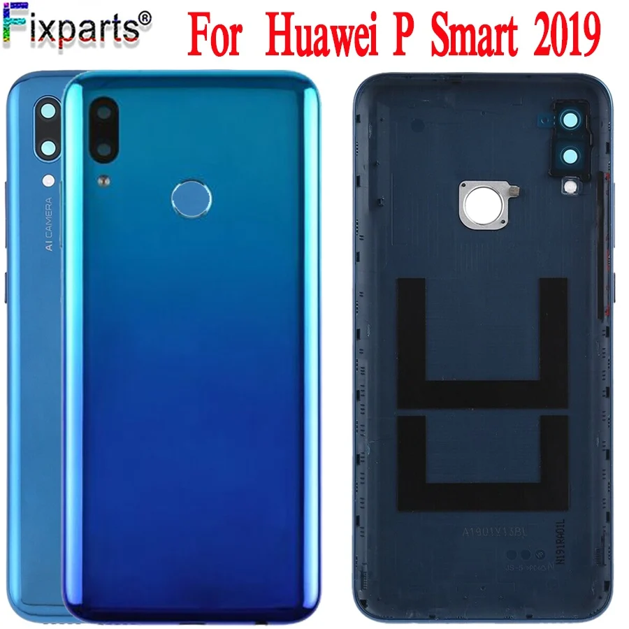 Оригинальный Для Huawei P Smart 2019 задней крышки батарейного отсека POT LX3 L23 LX1 L21 LX2 двери