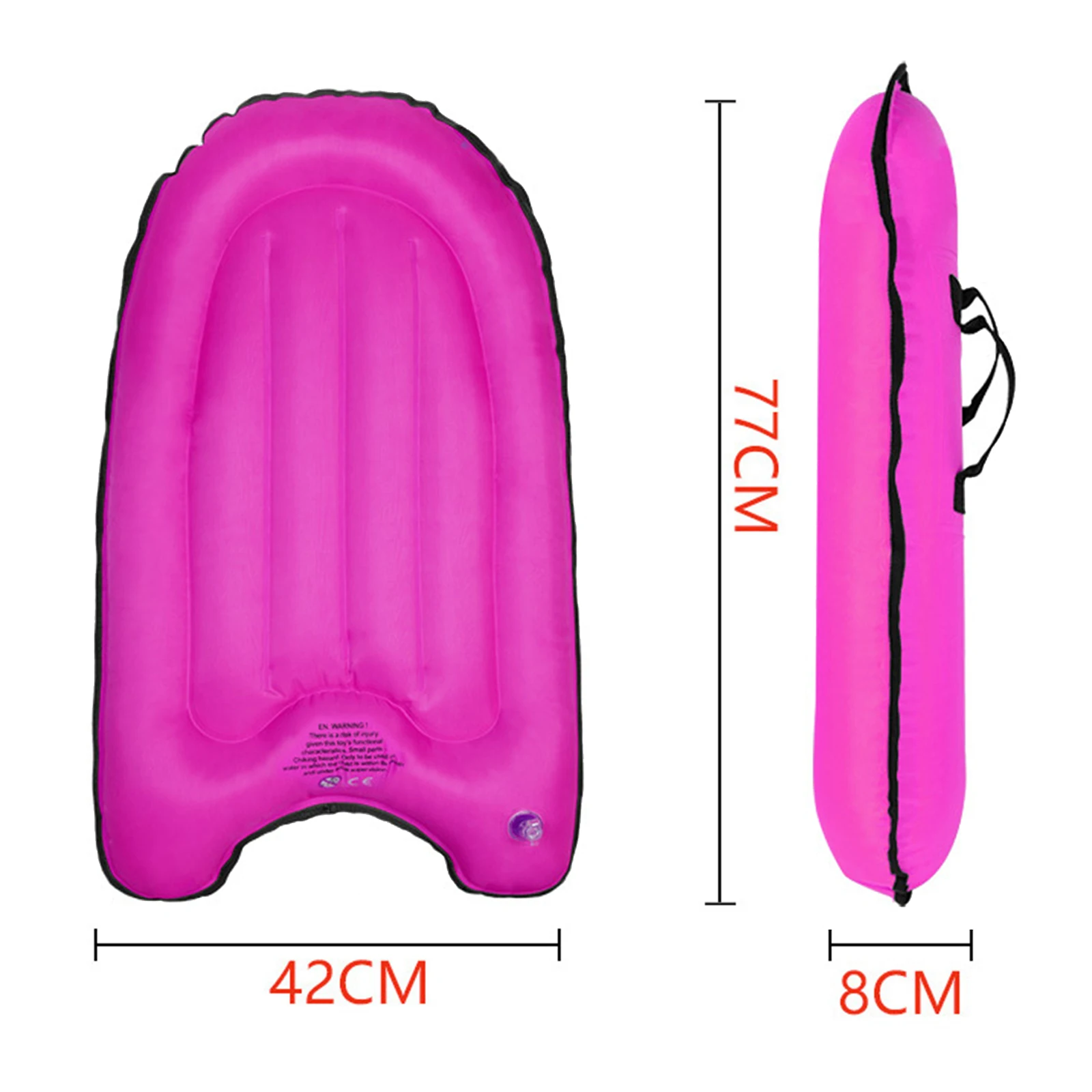 

Inflatable Float Board Surfboard Water Slip Board Kickboard Surfing 77x42cm