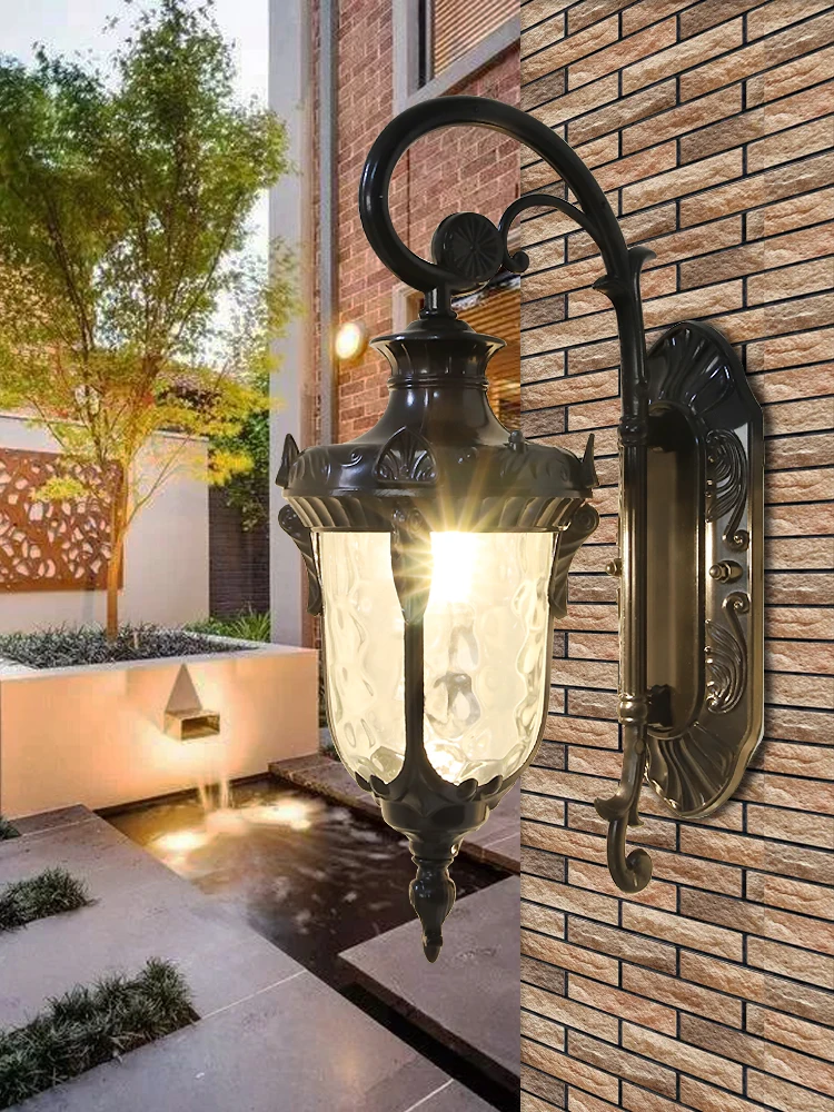 Европейский стиль ретро открытый водонепроницаемый светодиодный настенный