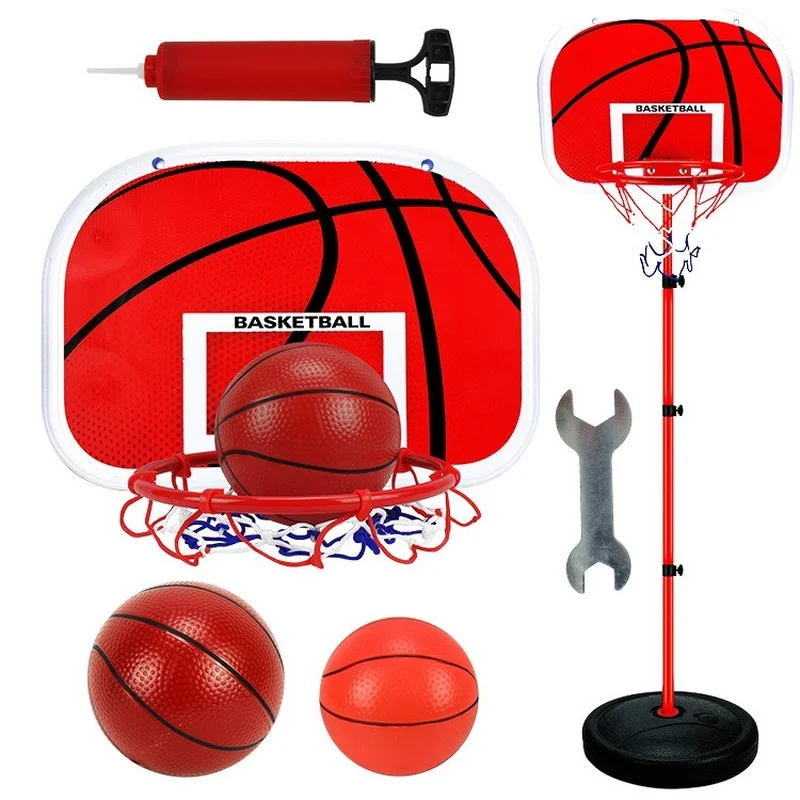 

63*150cm Adjustable Basketball Hoop Stand Rack for 1-14 Age Kids Baby Outdoor Indoor Ball Sport Backboard Rim Shoot Children Toy