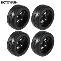 rctoyfun 4pcs rubber rocks tyres wheel tires appearance accessories for 110 rc rock crawler car axial scx10 90046 d110 hsp