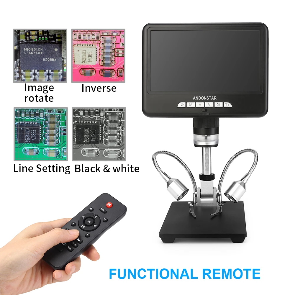 Andonstar AD207 3D цифровой микроскоп паяльник инструмент для телефона/PCB/SMD ремонт с функцией поворота изображения