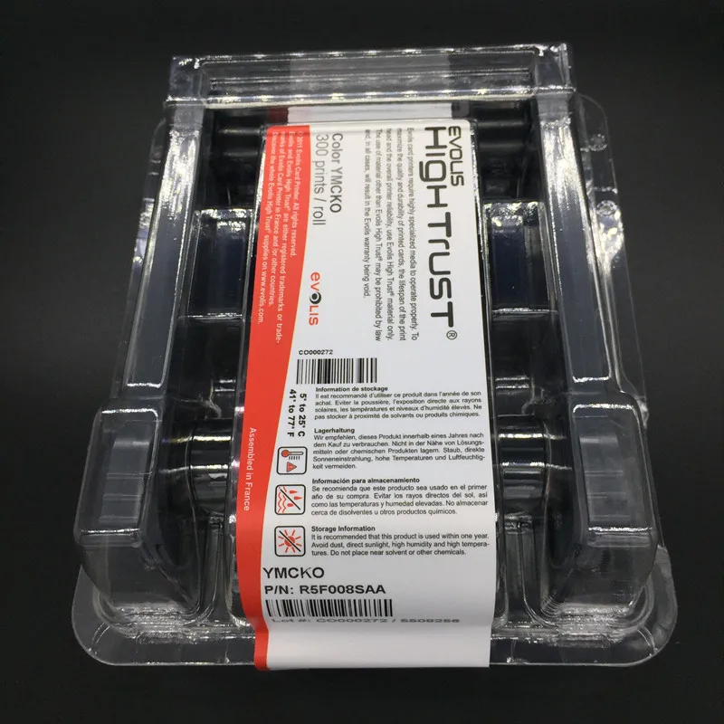 Ленточная кассета Evolis R5F008SAA YMCKO 300 принтов 5 панелей совместимых с R5F008S140