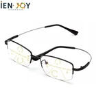 Очки для чтения IENJOY с полуободковой оправой, титановые мужские прогрессивные бифокальные очки с блокировкой синего света, очки для дальнозоркости