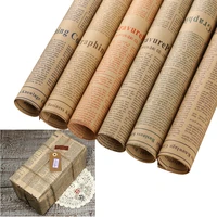 50 sheets vintage kraft paper bouquet flowers packaging paper gift wraps newspaper wrapping retro paper wrappers random style