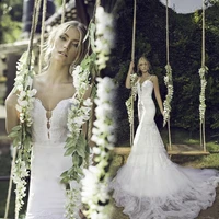 vestido de noiva 2015 sexy open back garden wedding dress spaghetti straps sleeveless lace and tulle chapel train bridal gown