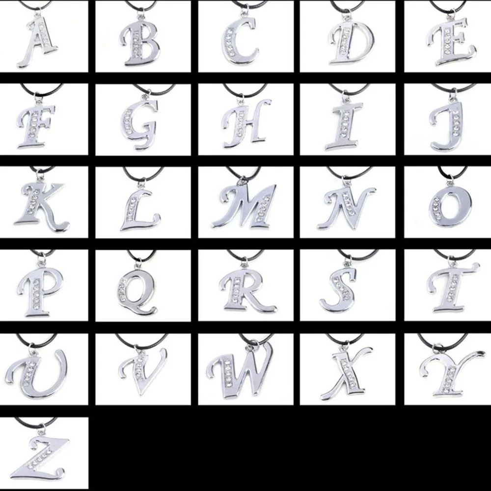 Модное английское ожерелье с надписью Алфавит буквы A Z из нержавеющей стали