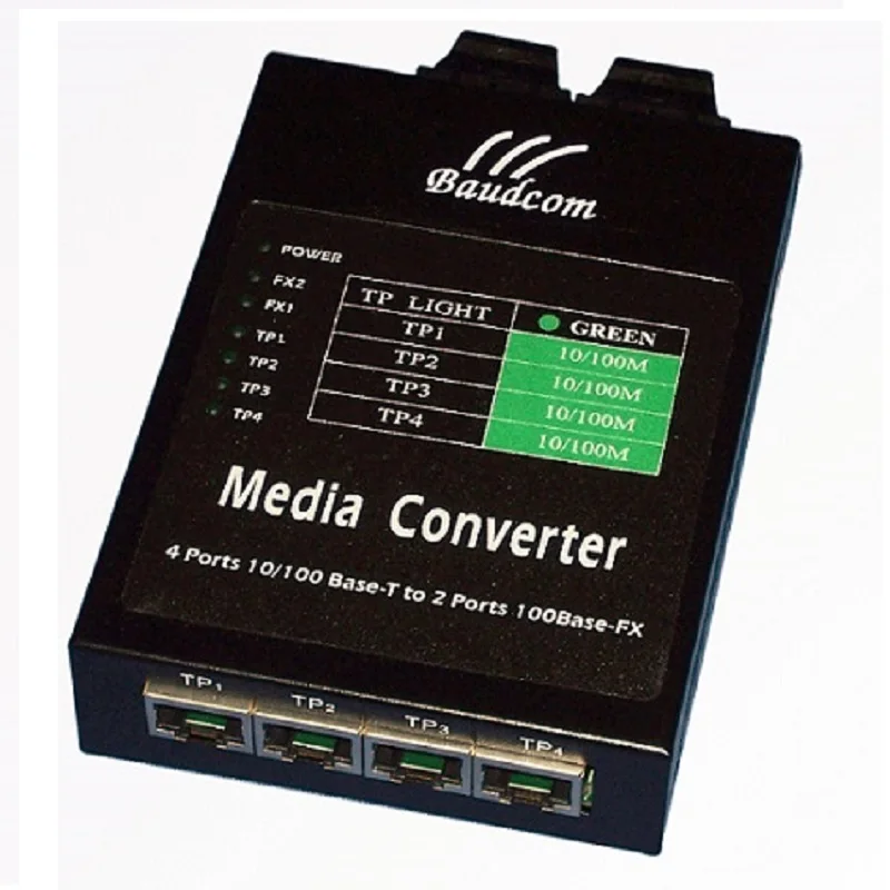 

2 ports 100M ethernet Fiber optic UTP Media Converter