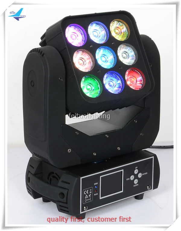 2 + чехол/лот пиксельный луч светодиодный подвижный светильник rgbw 9x12 Вт точечная