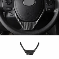 abs carbon fiber for toyota rav4 rav 4 2013 2014 2015 2016 2017 accessories car steering wheel button frame cover trim sticker