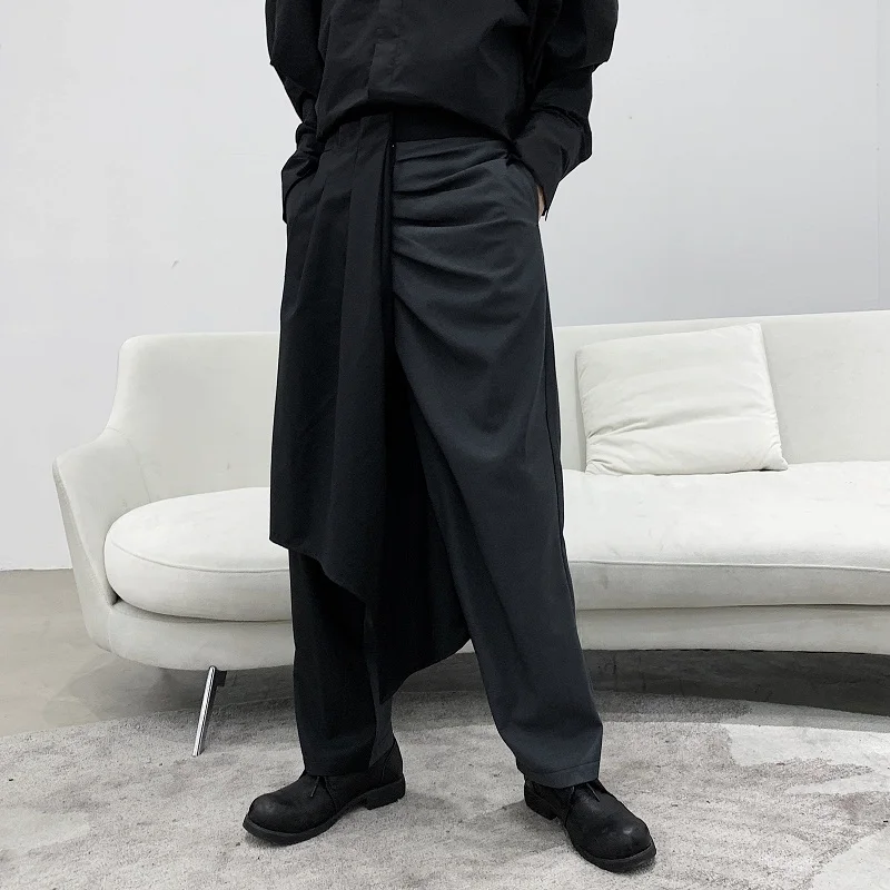 

Брюки-шаровары мужские, асимметричные, с широкими штанинами, в японском уличном стиле