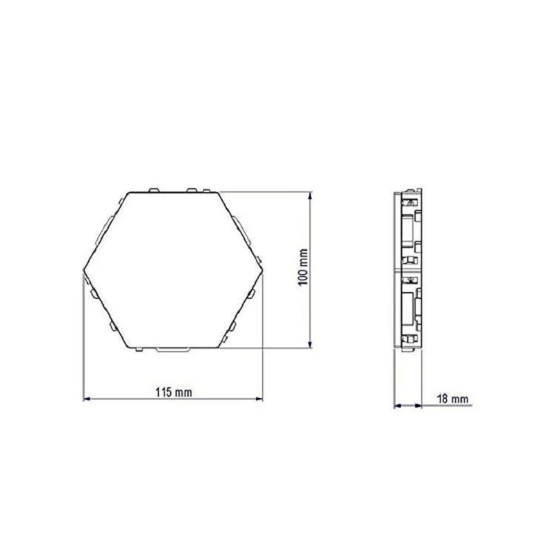 

LED DIY Hexagonal Wall Lamp Modular Bedroom Decor Creative Night Light Touch Sensor Magnetic Quantum Lamps for Home Decoration