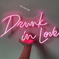 custom waterproof led neon sign light drink in love visual art bar pub club indoor bar christmas wedding room party wall decor