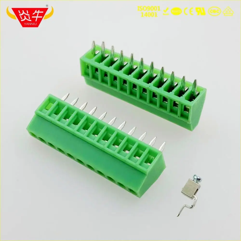 128-2.54-11P KF308 2,54 мм 2PIN PCB Универсальный винтовой клеммный блок DG308 KF128-2.54-2P MPT 0,5/2-2,54-1725656 PHOENIX CONTACT YANNIU - Цвет: 128-2.54-11P