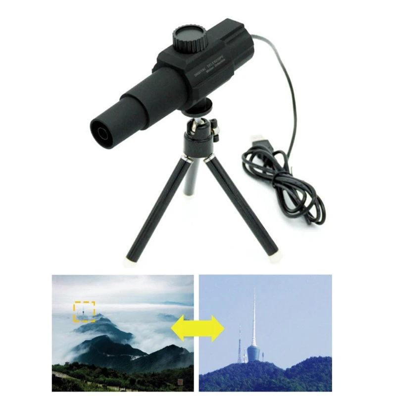 

Портативный USB цифровой телескоп, 2,0 МП 70X зум, умный Монокуляр с обнаружением движения и штативом для фотографии