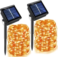 led solar power string lights led solar lamps garden waterproof holiday christmas party string lights halloween decoration