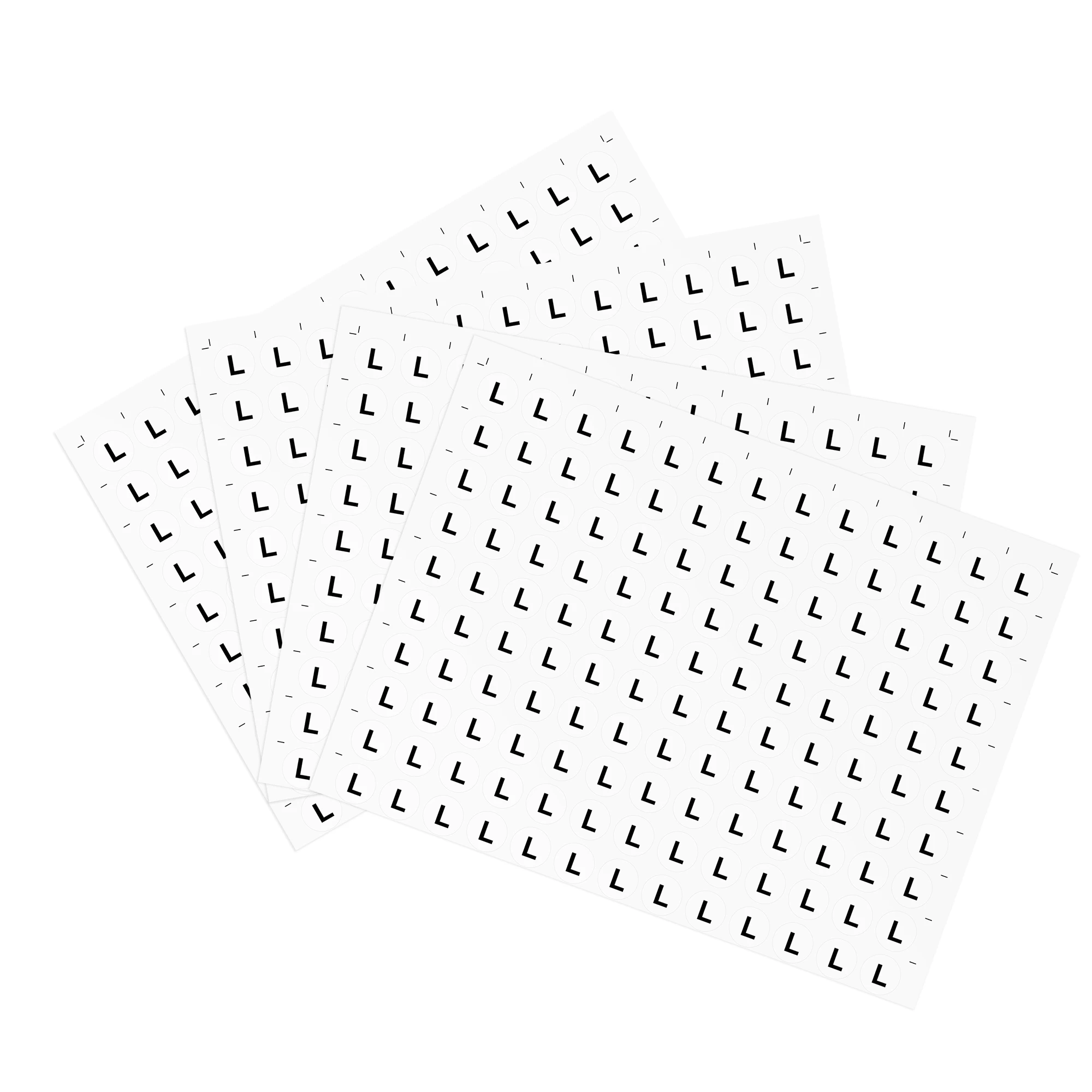 

Uxcell Round Letter Stickers, 20mm Dia Letter L Self Adhesive PVC Label White 500 Pcs