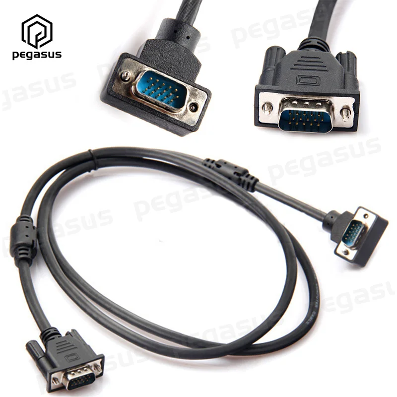 Угловой разъем 90 градусов VGA RGB 15 контактов проекторы Папа-папа мониторы кабель