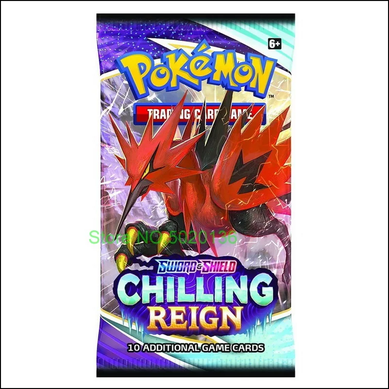 324pcs Carte Pokemon Sword And Shield Chilling Reign Cards Booster Box Collection Gift Pokmon For Children | Игрушки и хобби