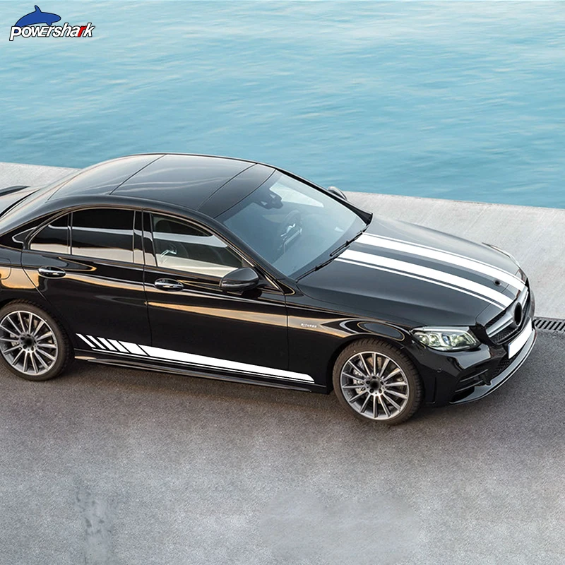 Наклейка на дверь боковые полоски наклейка капот автомобиля для Mercedes Benz A C E GLA CLA