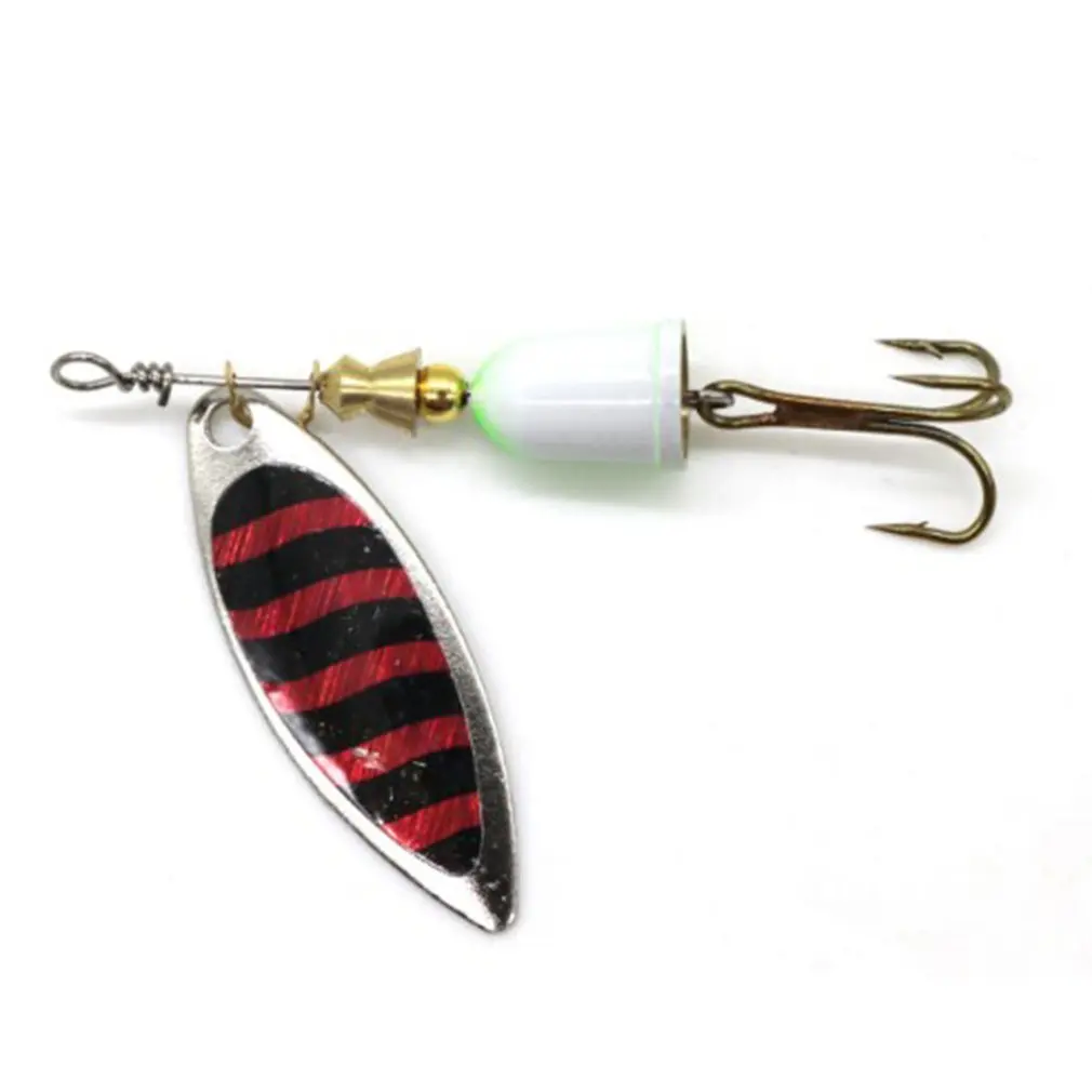 Вращающийся Сияющий набор блесток приманка с пером поддельные приманки