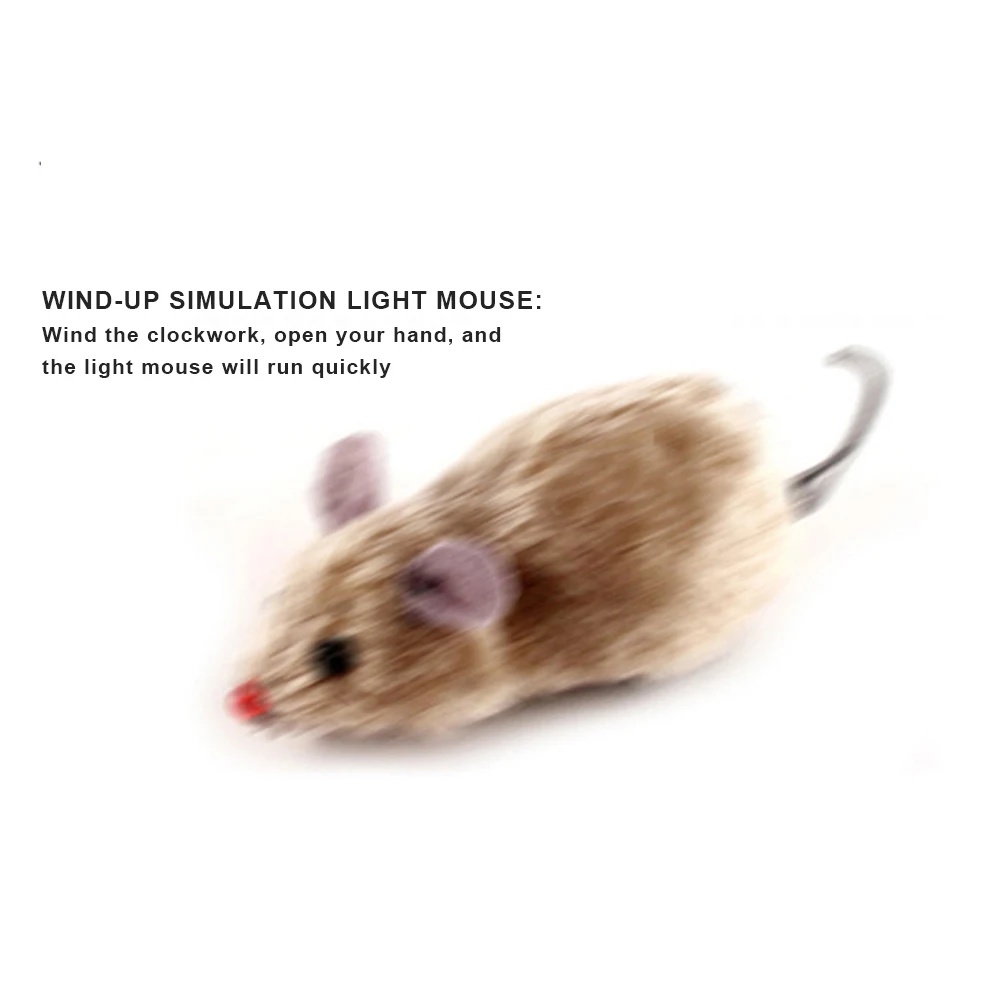Wind Up Racing Mouse Plush Mice Toy Pets Toys 5.3" Child and Christmas GIfts | Дом и сад