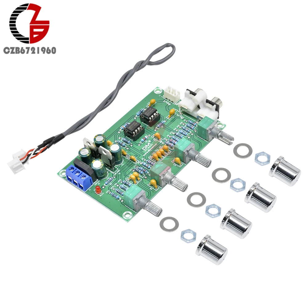NE5532 Стерео предусилитель доска 12 V-24 V AC Мощность модуль усилителя RCA Штекер ВЧ Альто бас объем Управление для сабвуфера