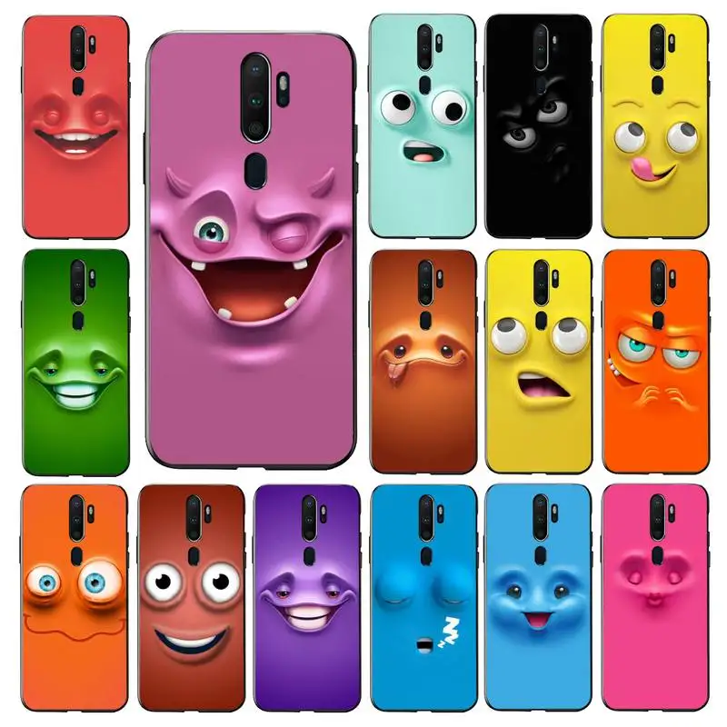 

FHNBLJ funny face Phone Case for vivo Y91C Y11 17 19 53 81 31 91 for Oppo a9 2020