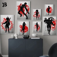 canvas painting for living room wall art classic japanese anime seven deadly sins black red posters prints cuadros home decor