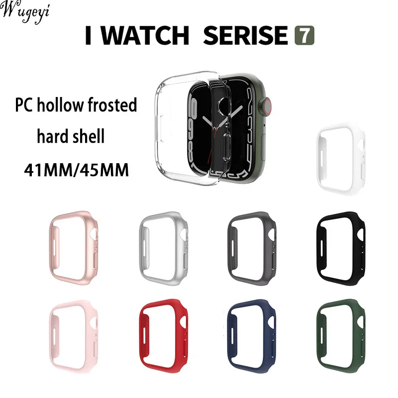 

Защитный чехол для Apple Watch 7 поколения iWatch 7 S7 41 45 мм поликарбонатный матовый полый жесткий корпус масляный чехол