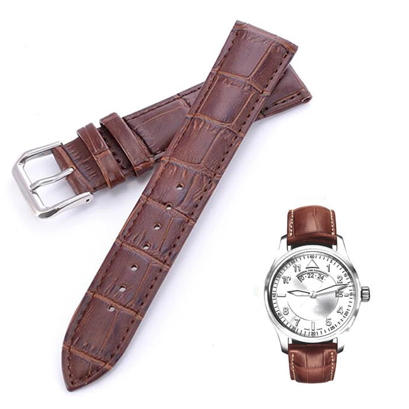 12/14/16/18/20/22mm Genuine Leather Watch Strap Band Belt Watchbands Accessories | Наручные часы