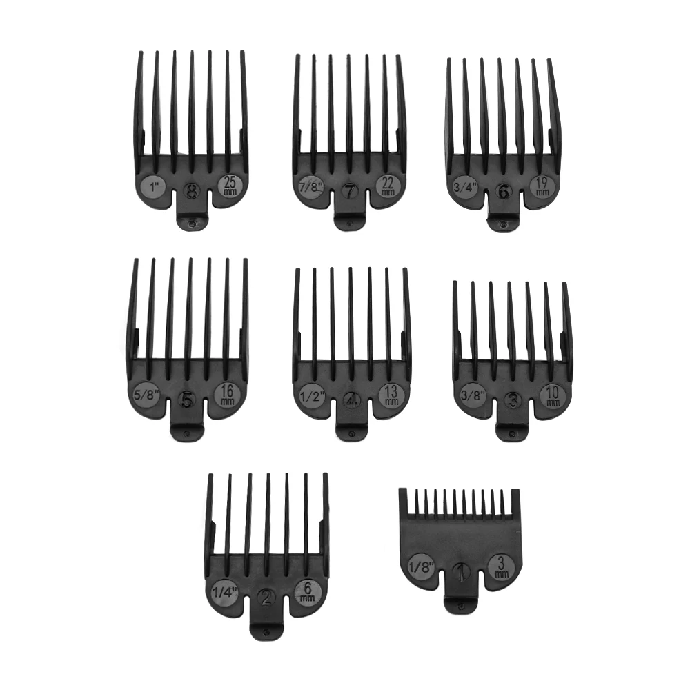 

3-25mm Hair Clipper Combs Guide Kit Multi-color Plastic Hair Trimmer Guards Attachments Universal Hair Salon Tools