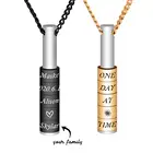 Ожерелье из бусин с гравировкой, индивидуальное ожерелье с именем семьи для члена, персонализированная цепочка с мантрой из нержавеющей стали, подарок для любимых друзей