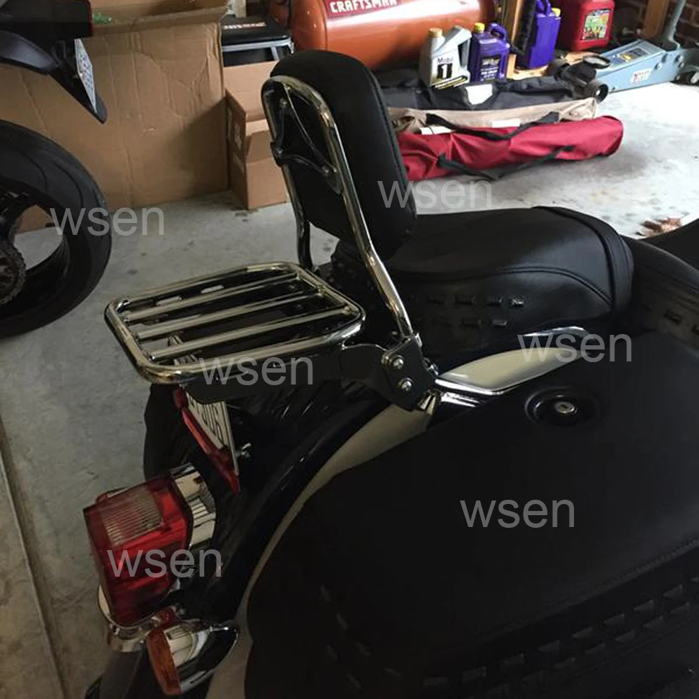 Wsen хромированная Съемная стандартная высота пассажирская спинка для Harley 2018 2021 FLDE