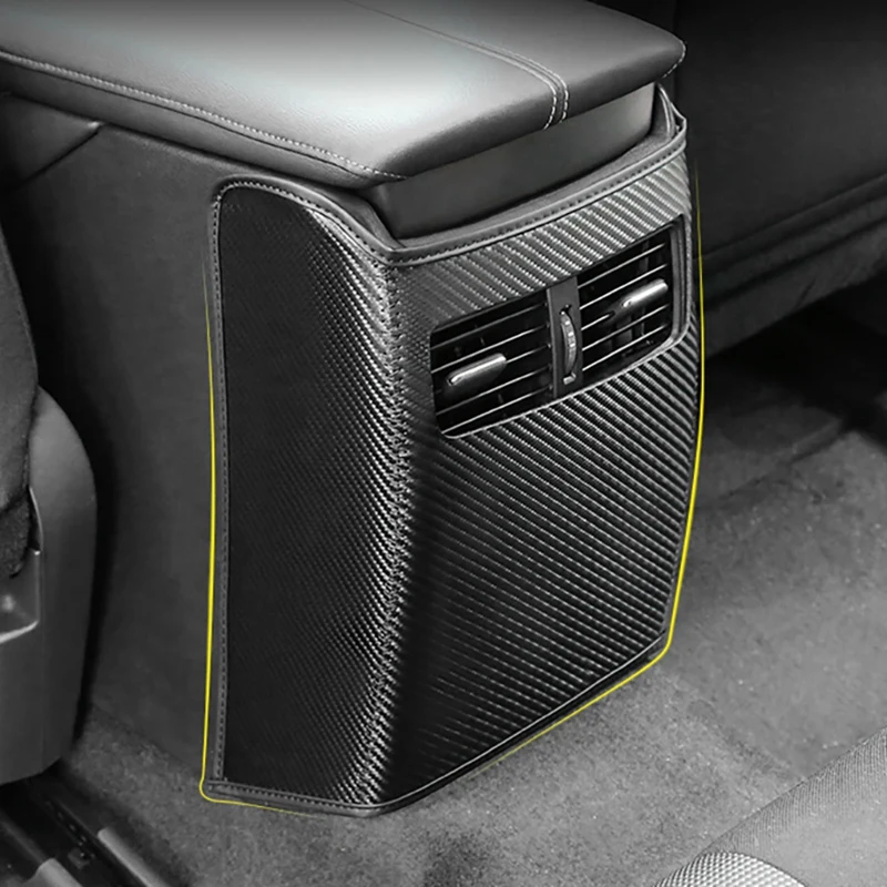 

Carbon Fiber Rear Armrest Air Condition Vent Outlet Anti Kick Pad for Mazda CX-30 CX30 2020 Car Styling