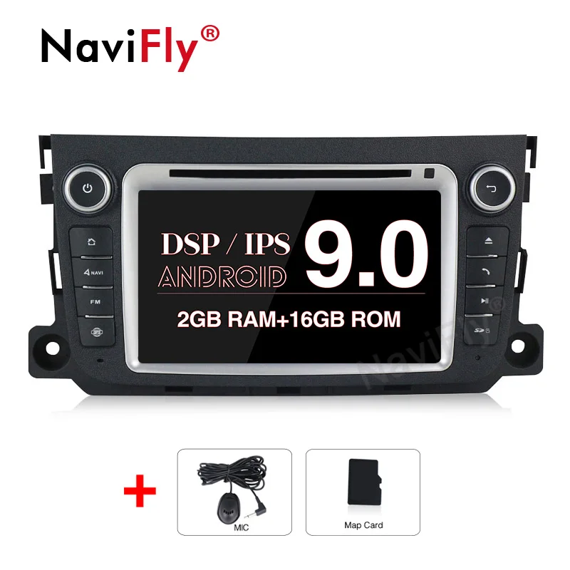 8Core ips DSP 4G 2din Android 9,0 автомобильный dvd-радиоплеер gps навигация для Mercedes Benz Smart Fortwo 2012 2013 JBL gps - Цвет: 4Core 2G 16G IPS DSP