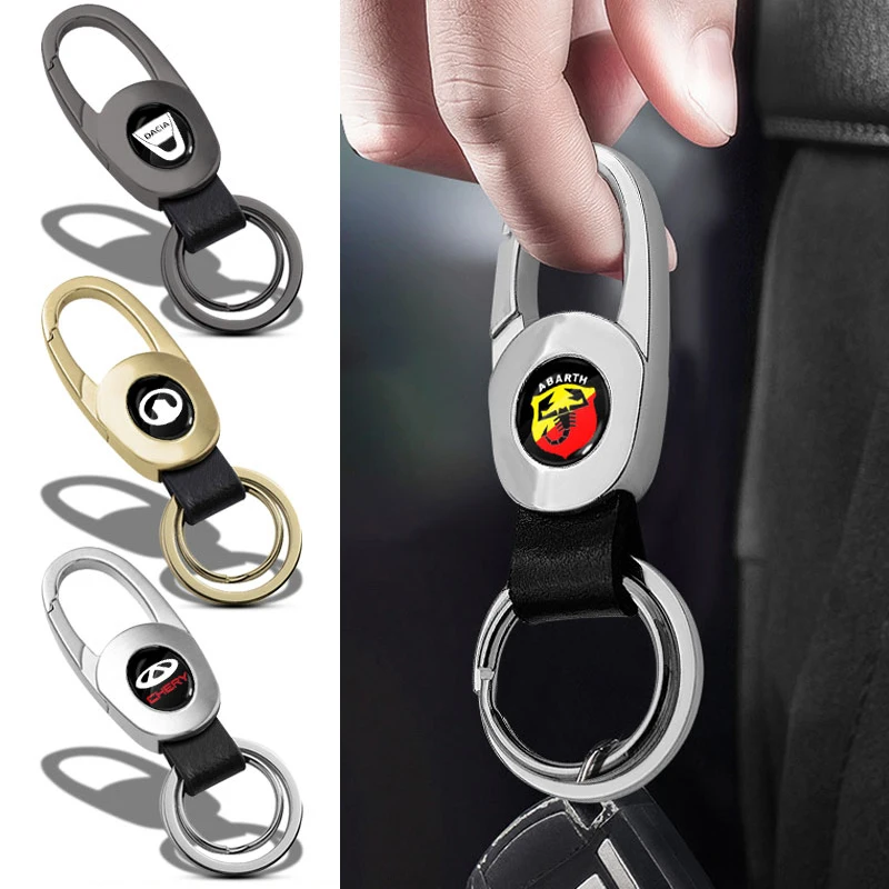 

1pcs Car Keyring Keychain Key Ring Keys Trinket Hook Car Goods for Abarth Accessories 500 595 124 Competizione Carbono Punto Evo