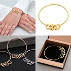 Мужские и женские браслеты из нержавеющей стали с гравировкой имени, цвет на выбор