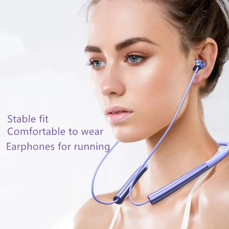 

Sports Bluetooth Headset 5.0 wireless Neckband Earphones Hanging Neck Stereo Headphones Waterproof Earbud With Microphone
