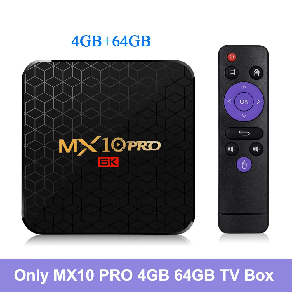 PRO 2.4G 64GB MX10 PRO для приставки android Smart ТВ коробка Android 9,0 MX10 плюс Allwinner H6 4K Media Player 6K Изображение декодирования 4 Гб оперативной памяти, 32/64GB 2,4G, Wi-Fi, ТВ коробка - Цвет: PRO 2.4G 64GB