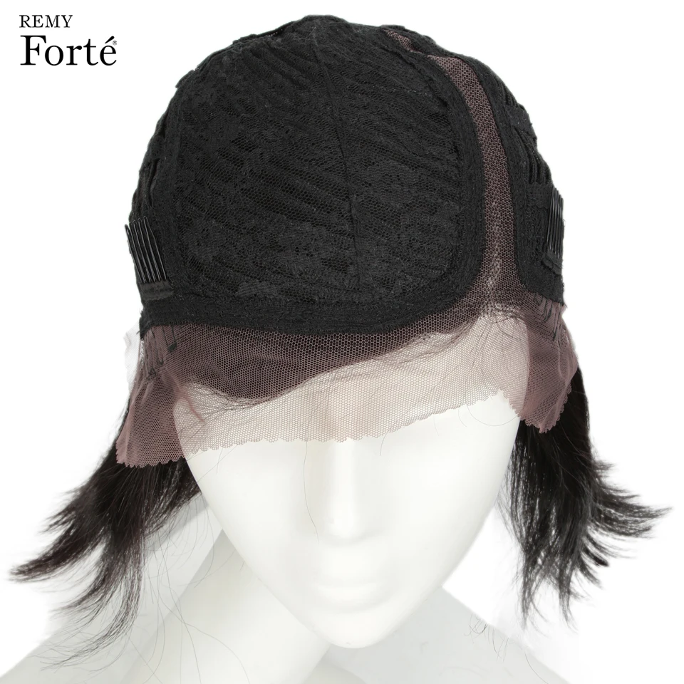 Парики из натуральных волос Remy Forte парики прямые короткие 100% бразильского волоса