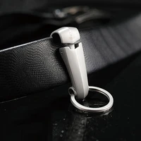 304 stainless steel hight quality car key chain belt waist hanging simple men keychain buckle key ring holder best gift for