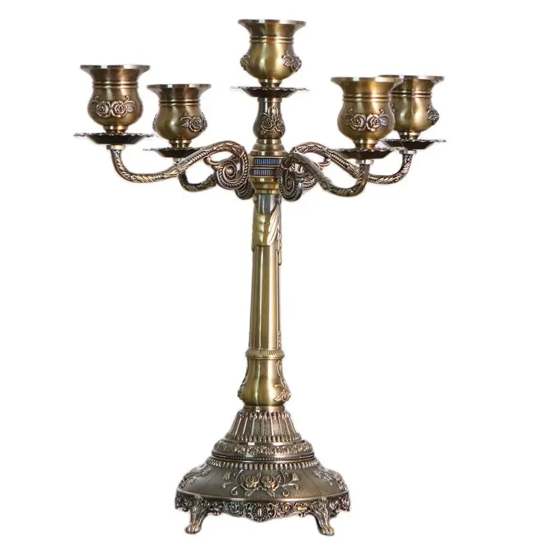 Большой Высокий Подсвечник в стиле ретро металлический подсвечник